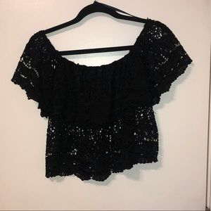 Off shoulder crop top